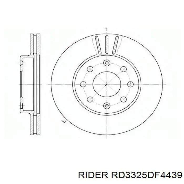 RD.3325.DF4439 Rider tarcza hamulcowa przednia