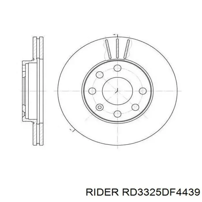 Tarcza hamulcowa przednia RD3325DF4439 Rider