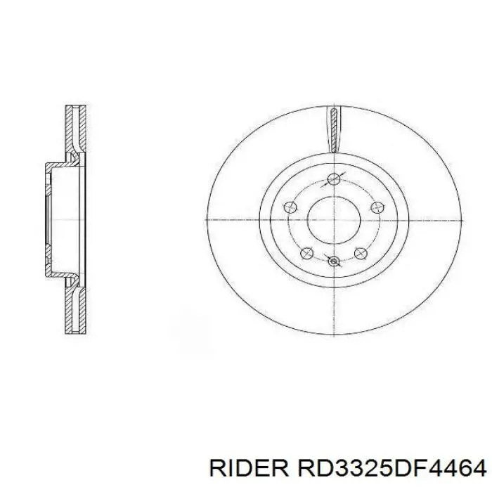 RD.3325.DF4464 Rider tarcza hamulcowa przednia