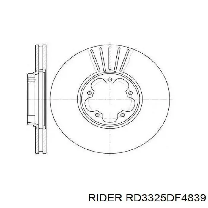 Tarcza hamulcowa przednia Rider RD3325DF4839 cena, od 35,69 USD