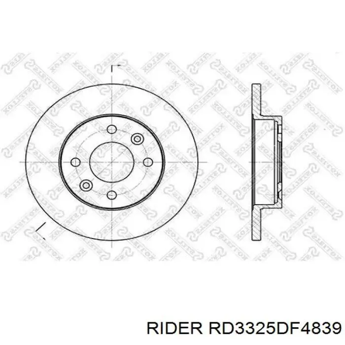 Tarcza hamulcowa przednia Rider RD3325DF4839