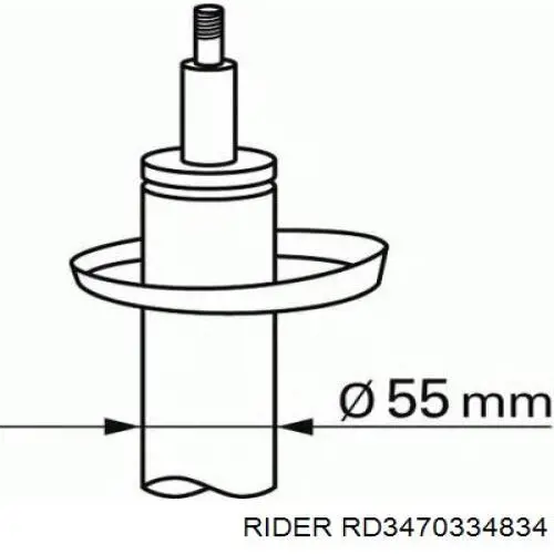 Amortyzator przedni Rider RD3470334834 cena, od 47,02 USD