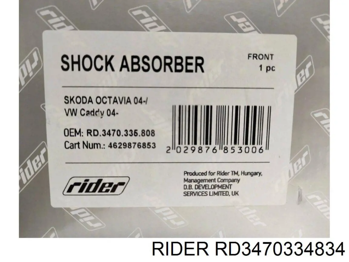 Amortyzator przedni RD3470334834 Rider
