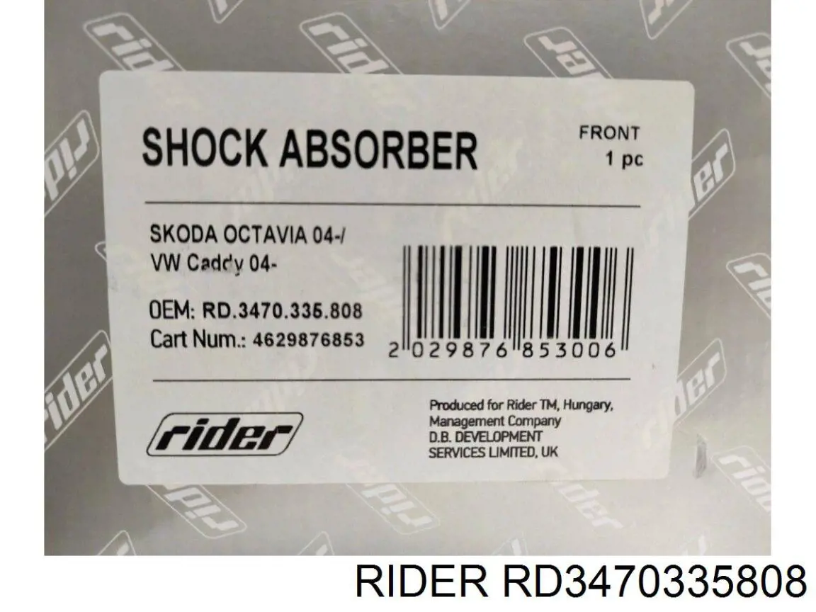 Amortyzator przedni Rider RD3470335808 cena, od 55,78 USD