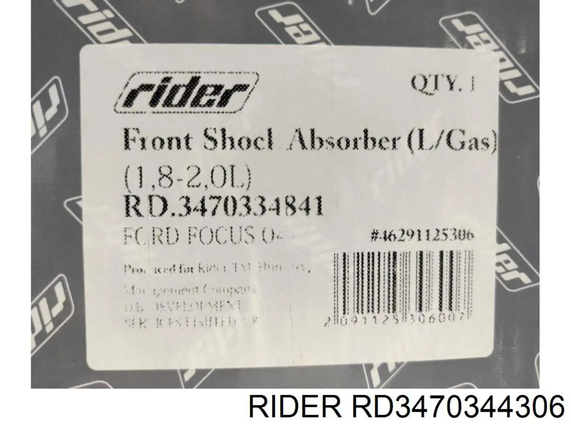 Amortyzator przedni Rider RD3470344306 cena, od 27,58 USD