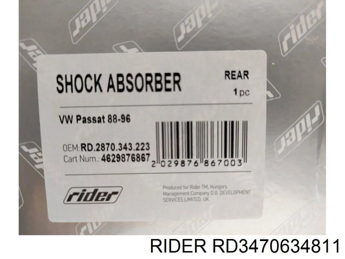 RD3470634811 Rider Amortyzator przedni