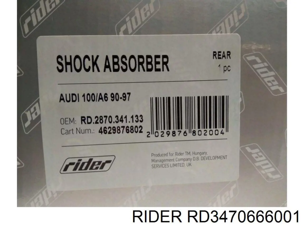 Amortyzator przedni RD3470666001 Rider