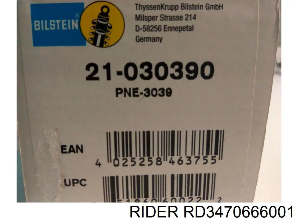 Do koszyka RD3470666001 Rider Amortyzator przedni