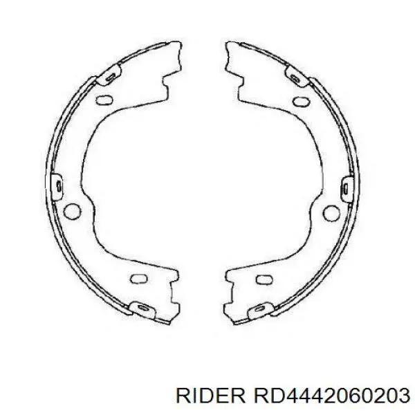 Linka hamulca ręcznego tylna lewa Rider RD4442060203