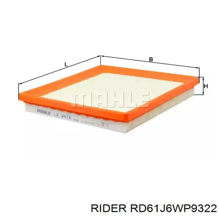 Filtr kabiny Rider RD61J6WP9322 cena, od 7,46 USD