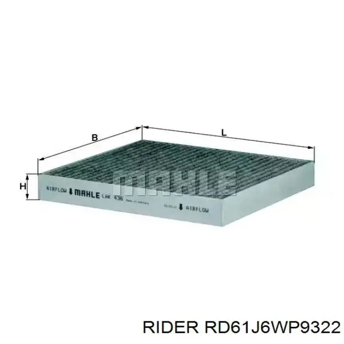 Do koszyka RD61J6WP9322 Rider Filtr kabiny