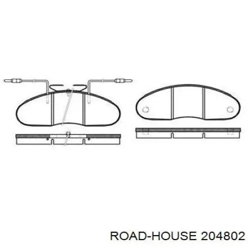 Klocki hamulcowe przednie tarczowe Road House 204802 cena, od 46,67 USD