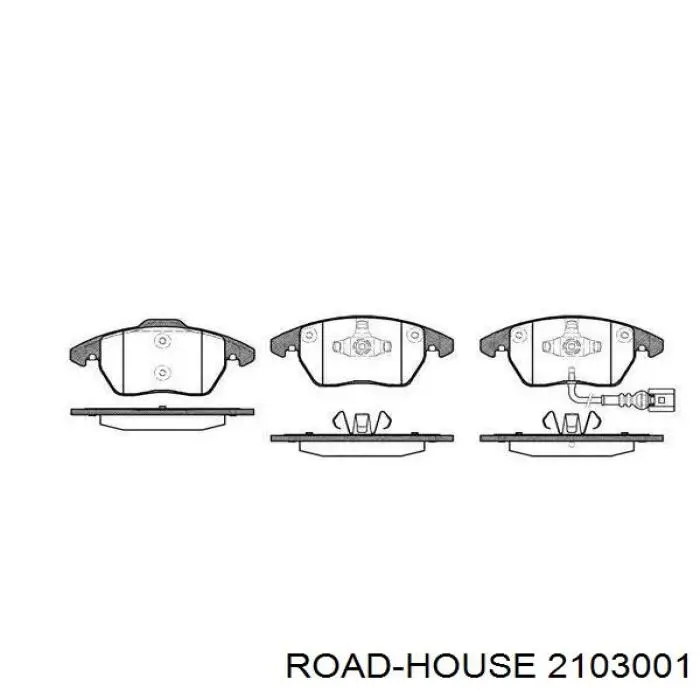 Klocki hamulcowe przednie tarczowe Road House 2103001 cena, od 31,23 USD