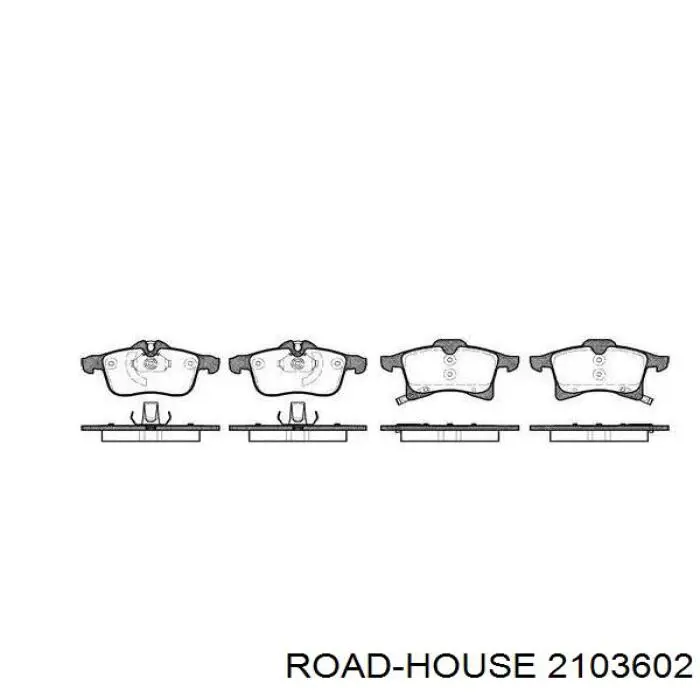 Klocki hamulcowe przednie tarczowe Road House 2103602 cena, od 29,38 USD