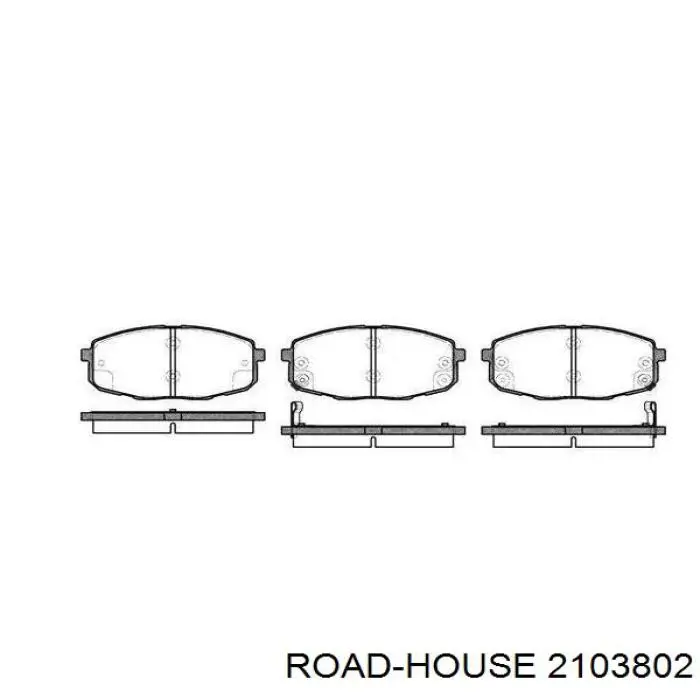 Klocki hamulcowe przednie tarczowe Road House 2103802 cena, od 24,45 USD