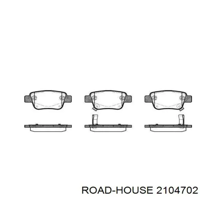 Okładziny (klocki) do hamulców tarczowych tylne Road House 2104702 cena, od 19,61 USD