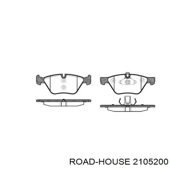 Klocki hamulcowe przednie tarczowe Road House 2105200 cena, od 33,48 USD