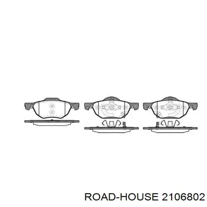 Klocki hamulcowe przednie tarczowe Road House 2106802 cena, od 27,81 USD