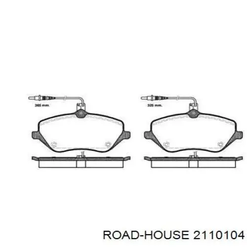 Klocki hamulcowe przednie tarczowe Road House 2110104 cena, od 36,81 USD