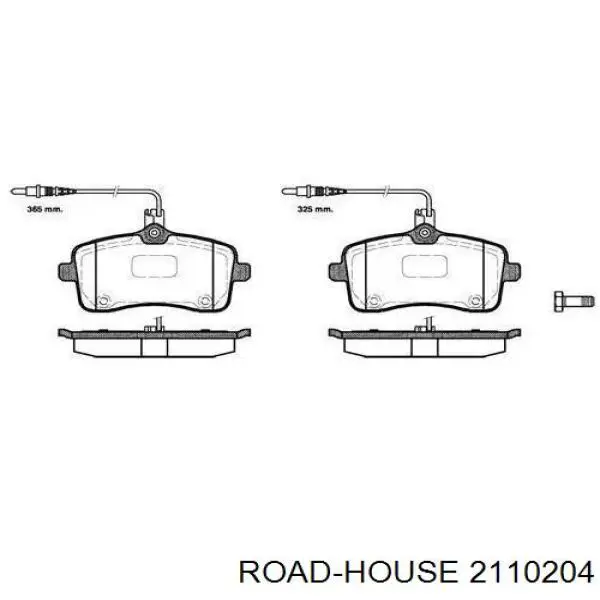 Klocki hamulcowe przednie tarczowe Road House 2110204 cena, od 30,44 USD