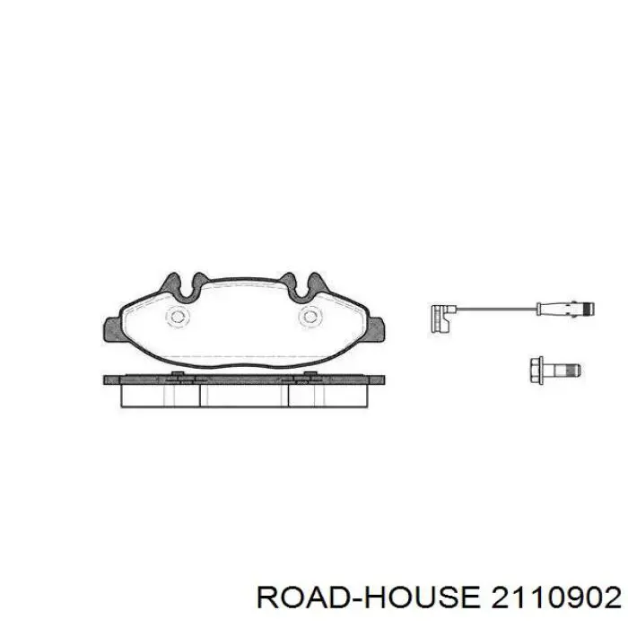 Klocki hamulcowe przednie tarczowe Road House 2110902 cena, od 28,44 USD