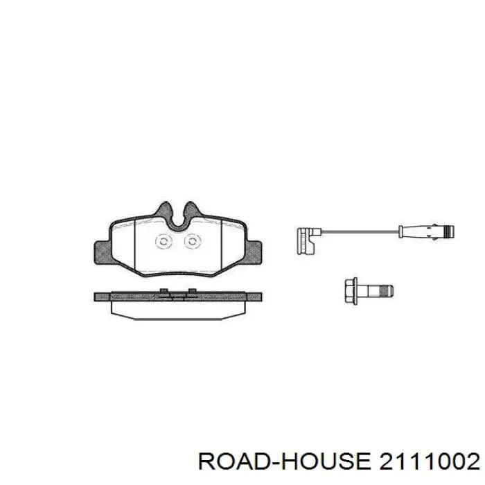 Okładziny (klocki) do hamulców tarczowych tylne Road House 2111002 cena, od 20,57 USD
