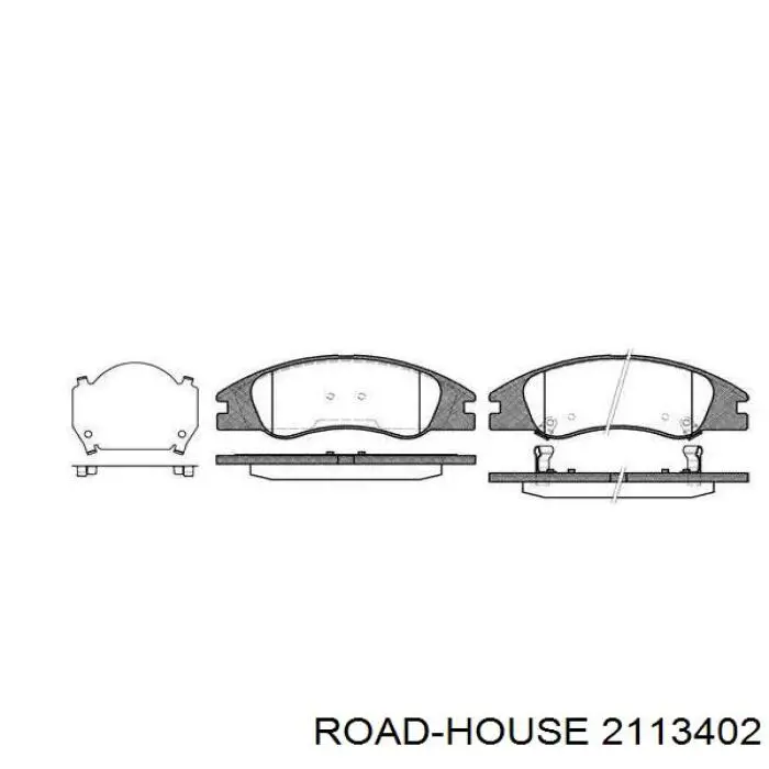 Klocki hamulcowe przednie tarczowe Road House 2113402 cena, od 24,31 USD