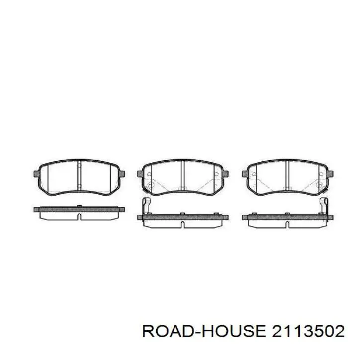 Okładziny (klocki) do hamulców tarczowych tylne Road House 2113502 cena, od 19,29 USD