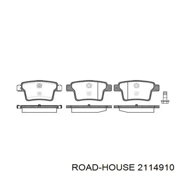 Okładziny (klocki) do hamulców tarczowych tylne Road House 2114910 cena, od 23,15 USD