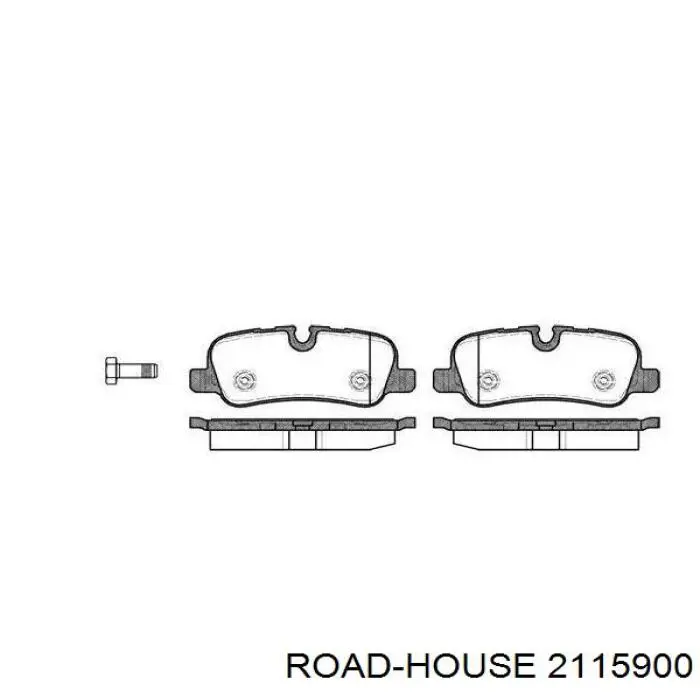 Okładziny (klocki) do hamulców tarczowych tylne Road House 2115900 cena, od 30,53 USD