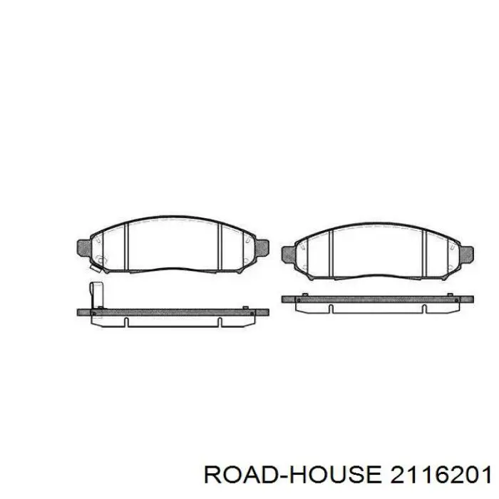 Klocki hamulcowe przednie tarczowe Road House 2116201 cena, od 29,66 USD