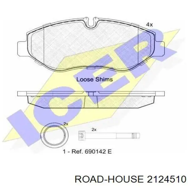 Klocki hamulcowe przednie tarczowe Road House 2124510 cena, od 31,66 USD