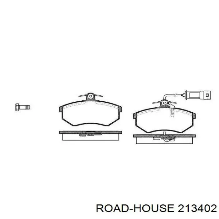 Klocki hamulcowe przednie tarczowe Road House 213402 cena, od 27,06 USD