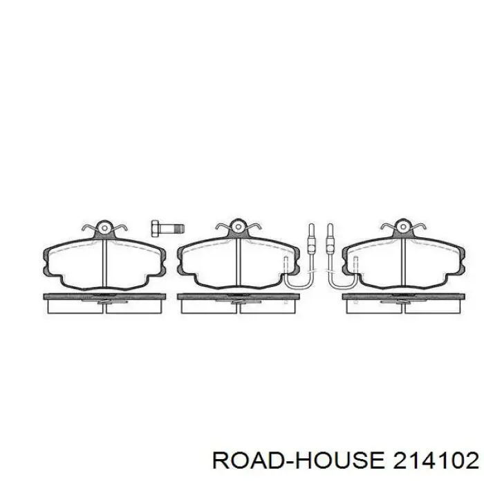 Klocki hamulcowe przednie tarczowe Road House 214102 cena, od 26,34 USD