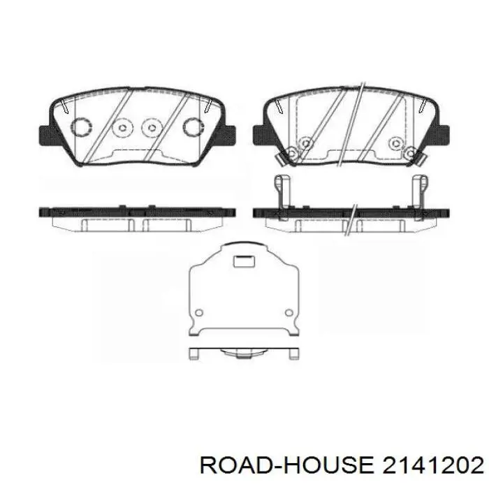 Klocki hamulcowe przednie tarczowe Road House 2141202 cena, od 31,94 USD