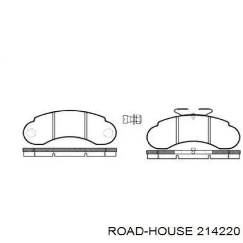 Klocki hamulcowe przednie tarczowe Road House 214220 cena, od 39,20 USD