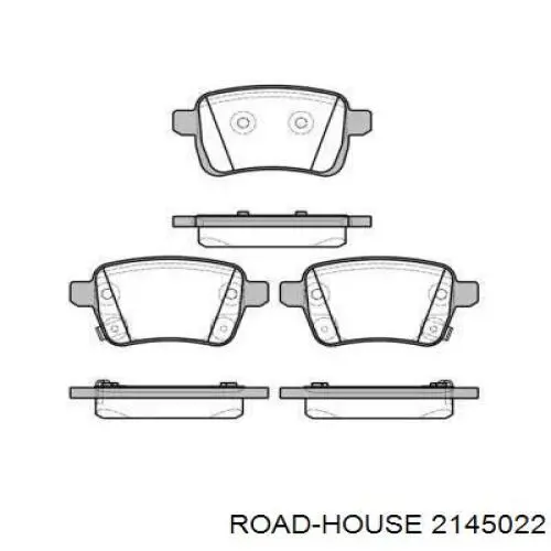 Klocki hamulcowe przednie tarczowe Road House 2145022 cena, od 35,82 USD