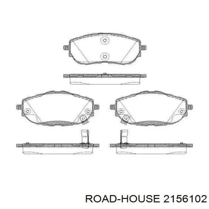 Klocki hamulcowe przednie tarczowe Road House 2156102 cena, od 29,71 USD