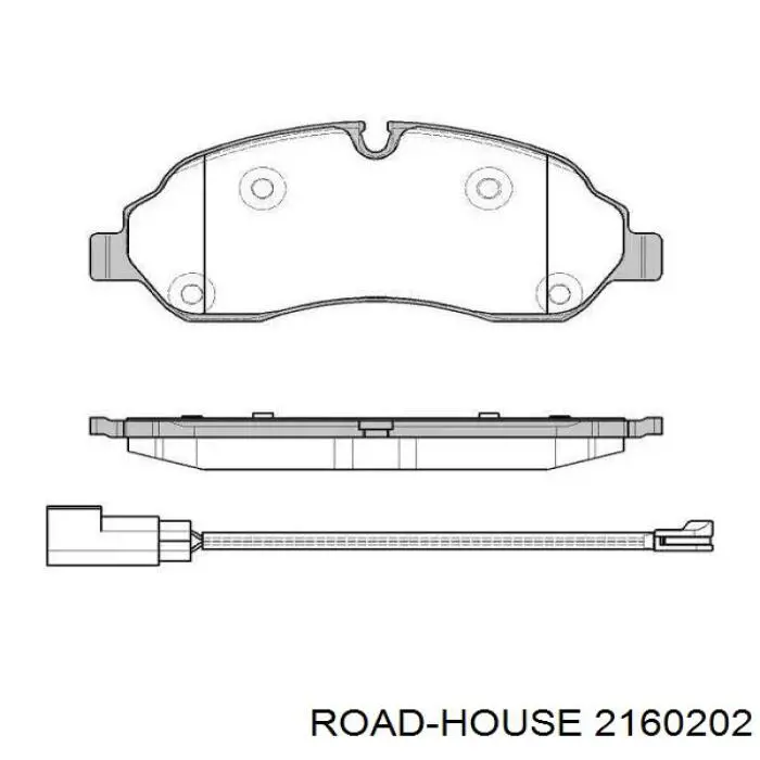 2160202 Road House Klocki hamulcowe przednie tarczowe