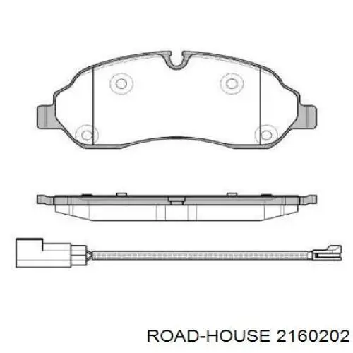 Klocki hamulcowe przednie tarczowe Road House 2160202 cena, od 41,24 USD