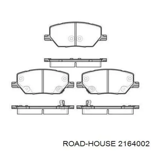 Klocki hamulcowe przednie tarczowe Road House 2164002 cena, od 40,96 USD