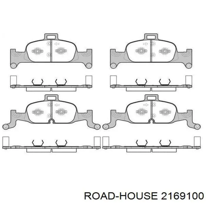 2169100 Road House Klocki hamulcowe przednie tarczowe