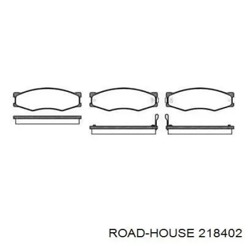 Klocki hamulcowe przednie tarczowe Road House 218402 cena, od 28,41 USD