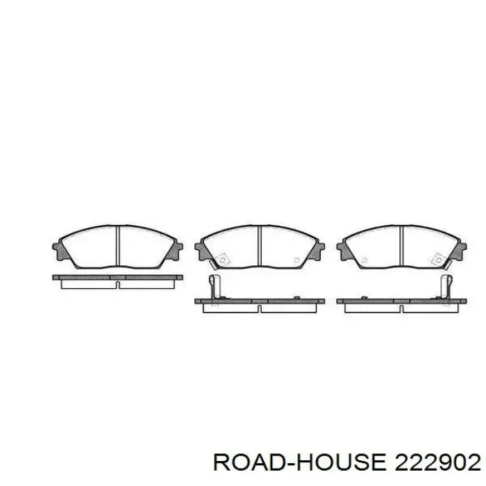 Klocki hamulcowe przednie tarczowe Road House 222902 cena, od 21,58 USD