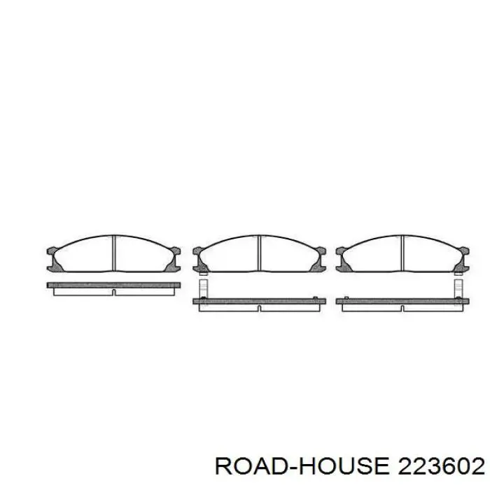 Klocki hamulcowe przednie tarczowe Road House 223602 cena, od 33,40 USD