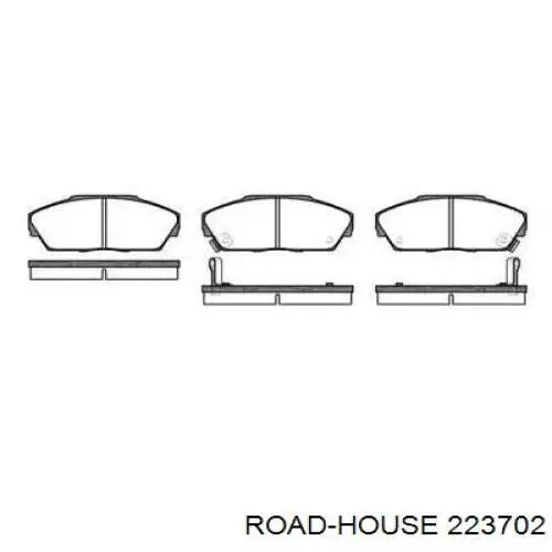 Klocki hamulcowe przednie tarczowe Road House 223702 cena, od 25,87 USD