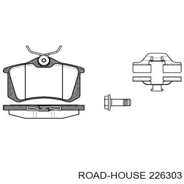 Okładziny (klocki) do hamulców tarczowych tylne Road House 226303 cena, od 19,96 USD