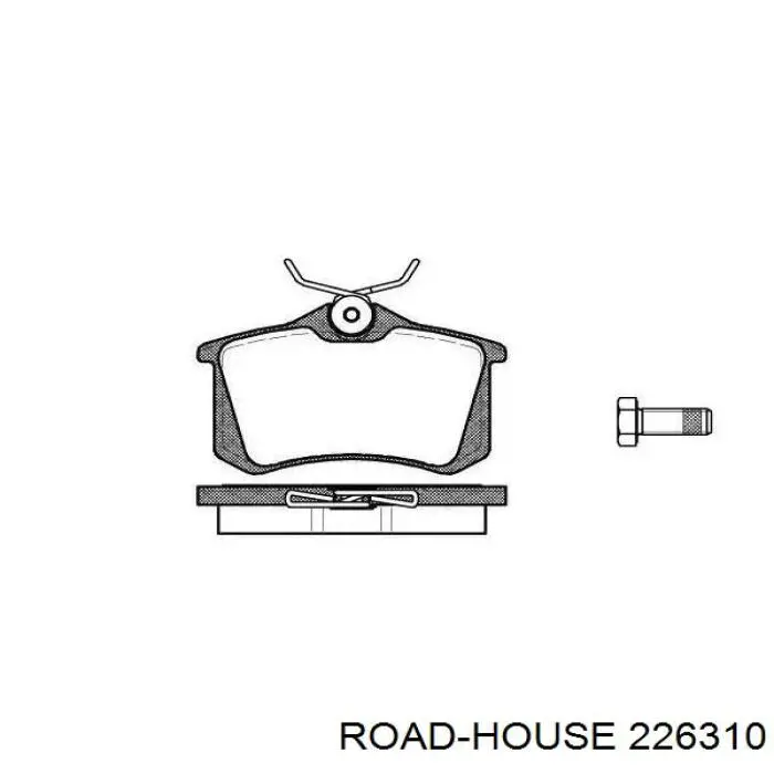 Okładziny (klocki) do hamulców tarczowych tylne Road House 226310 cena, od 19,90 USD
