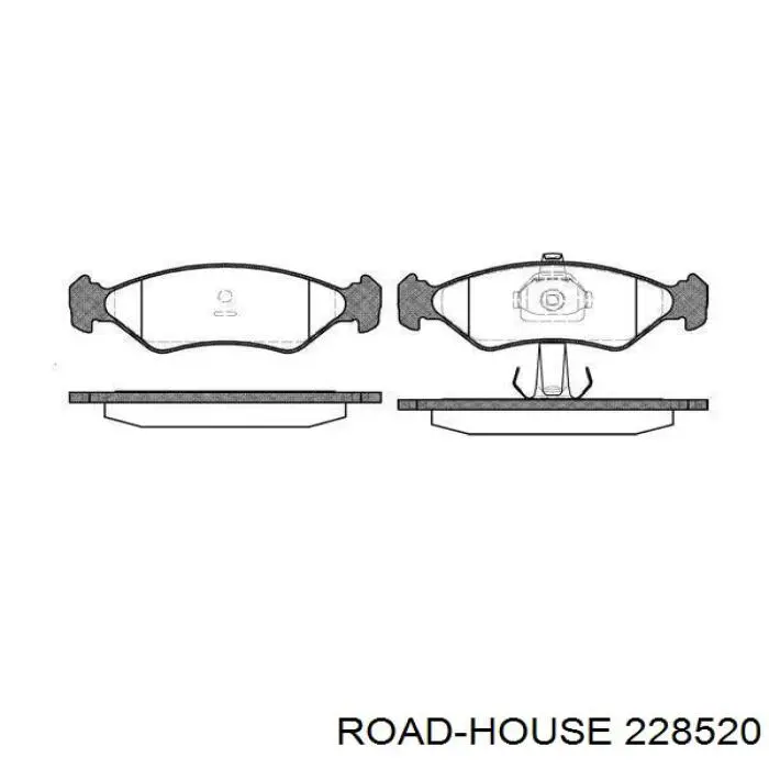 Klocki hamulcowe przednie tarczowe Road House 228520 cena, od 25,62 USD