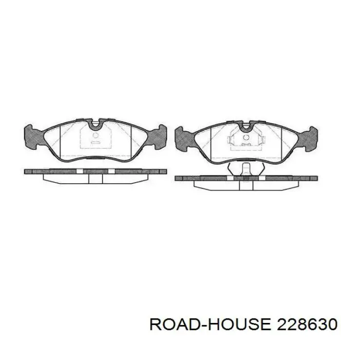 Klocki hamulcowe przednie tarczowe Road House 228630 cena, od 26,89 USD